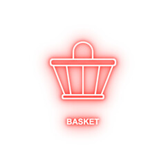 basket neon icon