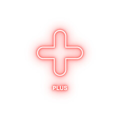 Obraz premium plus sign neon icon