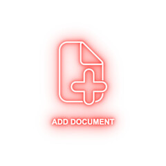 add document neon icon