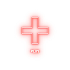 Fototapeta premium plus sign neon icon