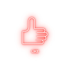 like sign neon icon