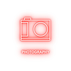 photography neon icon