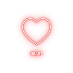 heart neon icon