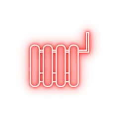 radiator for warming up neon icon