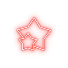 stars line neon icon