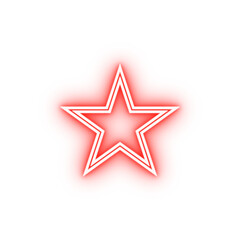 Obraz premium star line neon icon