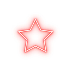 Obraz premium five pointed star line neon icon