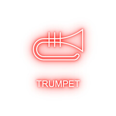 trumpet neon icon