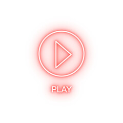 play sign neon icon