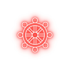 buddhism outline neon icon
