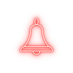 bell outline neon icon