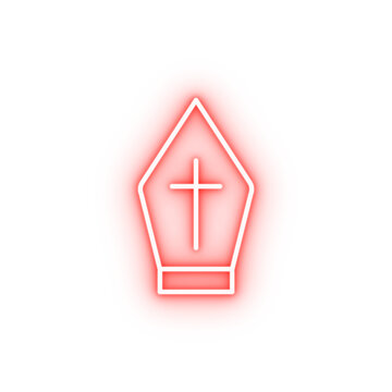recommend clip art: priest hat outline neon icon