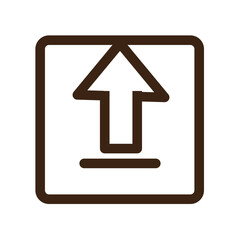 shipping upload outline icon