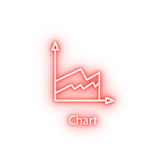 chart neon icon