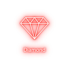 diamond neon icon
