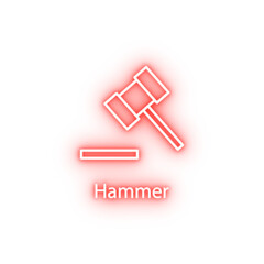 hammer neon icon