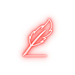 ink pen outline neon icon