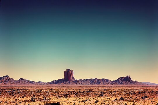 The Blue Sky And The Desert Seem To Blend Together