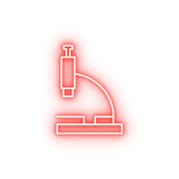 recommend clip art: microscope outline neon icon