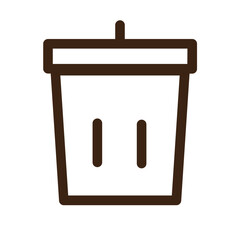 finance office trash outline icon
