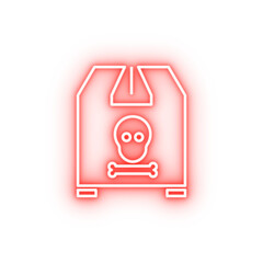 dangerous premise outline neon icon