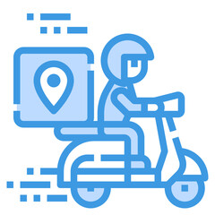 location blue outline icon