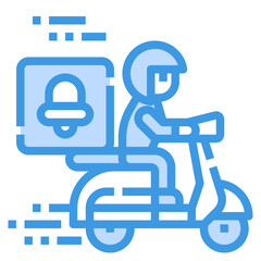 notification blue outline icon