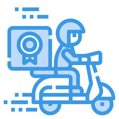 reward blue outline icon