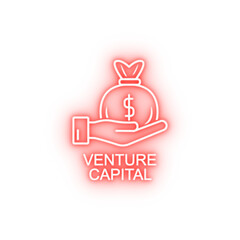 venture capital outline neon icon