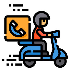 customer service filled outline icon