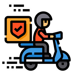 insurance filled outline icon