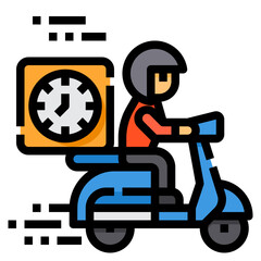 time filled outline icon