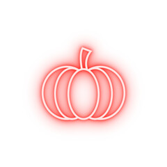Pumpkin farm harvest neon icon