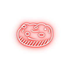 Cake cookie dessert neon icon