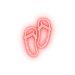 flip-flops dusk style neon icon