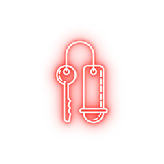 room key dusk style neon icon