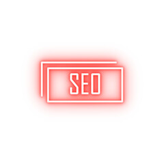 SEO neon icon