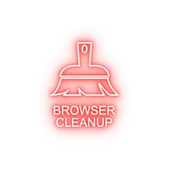 browser cleanup outline neon icon