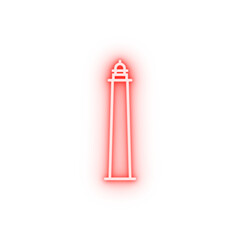 Foros lighthouse russia neon icon