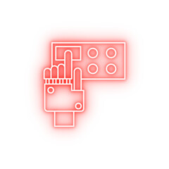 Robotic technology click atm neon icon