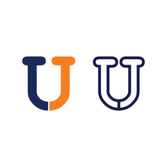 Initial letter U logo business and design icon vector