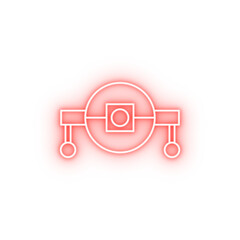 Robotic technology fly neon icon