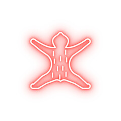 Prehistoric animal skin neon icon
