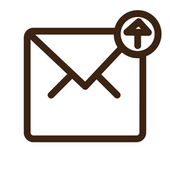 message upload outline icon