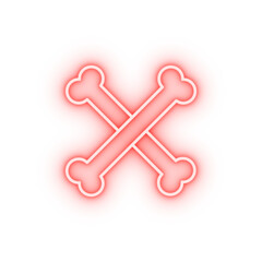 Bones nasty outline neon icon