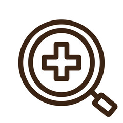 Fototapeta premium medicine search outline icon