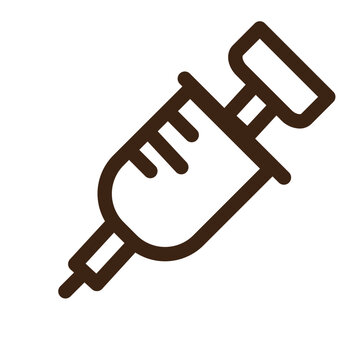 Medical Syringe Vaccine Outline Icon