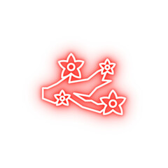 Japan sakura neon icon