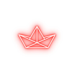 Japan origami neon icon