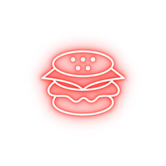 burger neon icon